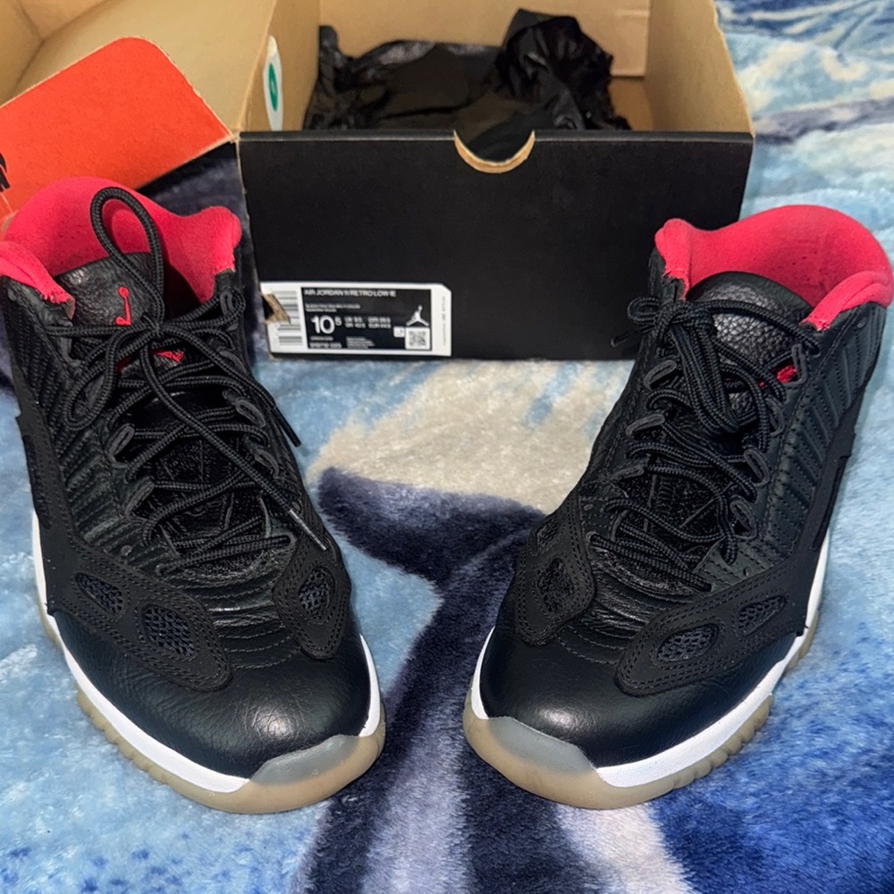 Jordan Black and Red Sneakers